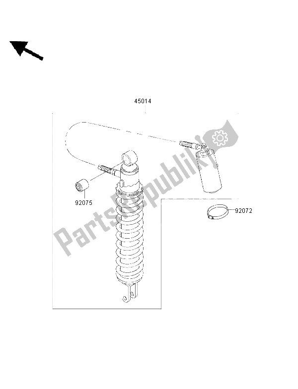 Tutte le parti per il Ammortizzatore del Kawasaki KMX 125 1999