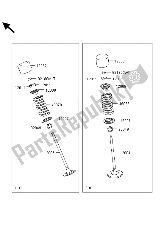 All parts for the Valve(s) of the Kawasaki ER 6F ABS 650 2013