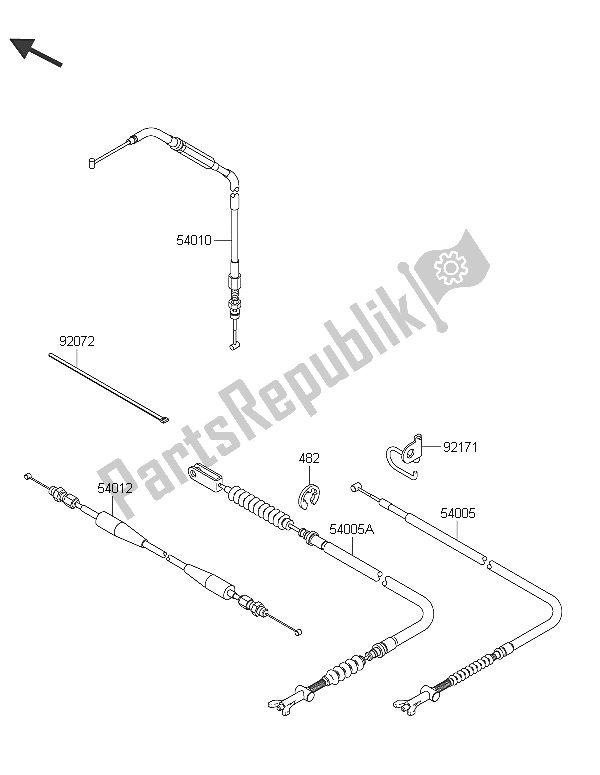 All parts for the Cables of the Kawasaki Brute Force 750 4X4I EPS 2016