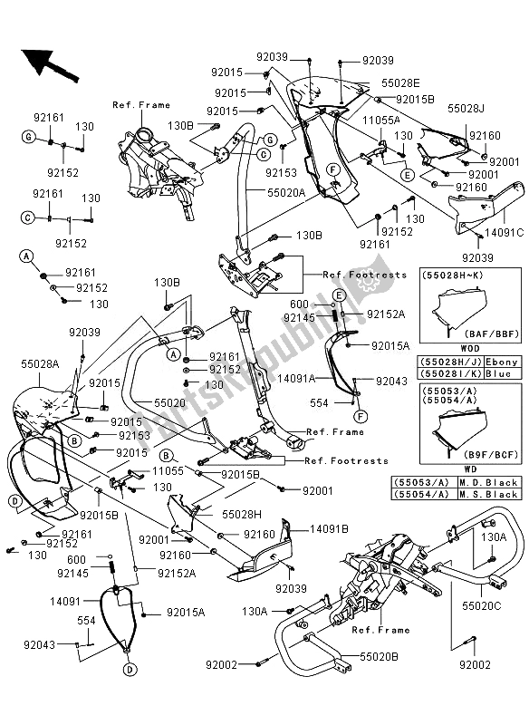 All parts for the Guard of the Kawasaki VN 1700 Voyager ABS 2011