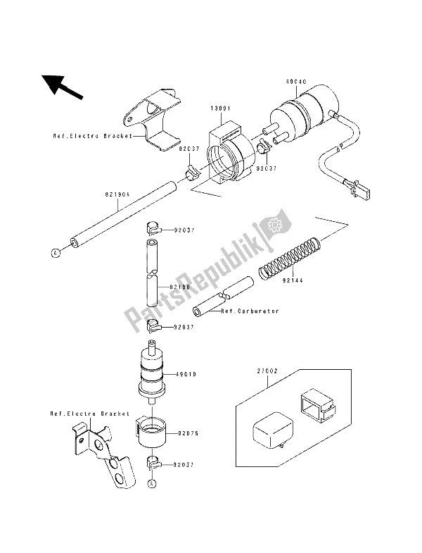 Toutes les pièces pour le Pompe à Essence du Kawasaki ZXR 750 1992