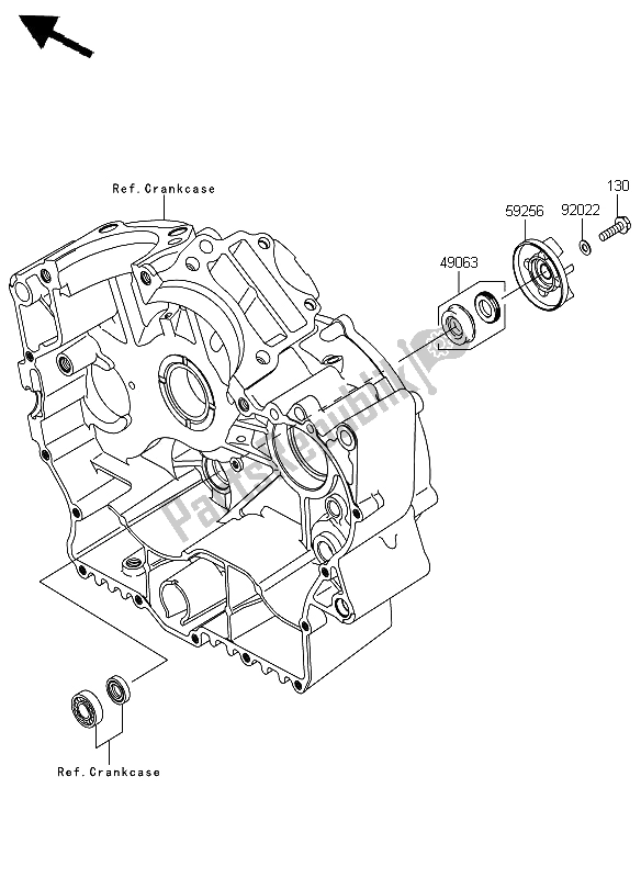 All parts for the Water Pump of the Kawasaki VN 900 Custom 2012