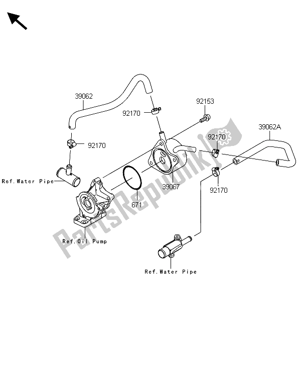 Toutes les pièces pour le Refroidisseur D'huile du Kawasaki Ninja ZX 6R 600 2013