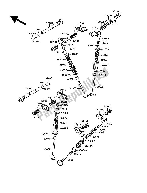 Toutes les pièces pour le Valve (s) du Kawasaki VN 15 1500 1994