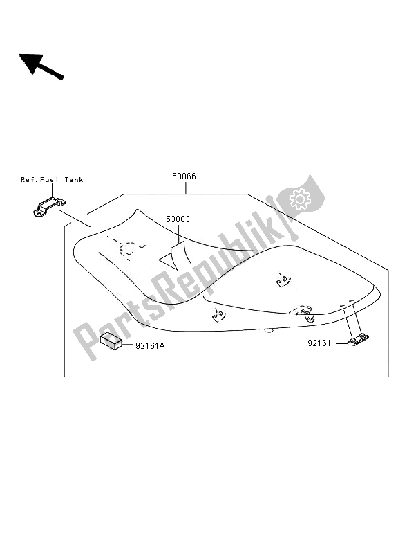 All parts for the Seat of the Kawasaki ER 6N 650 2007