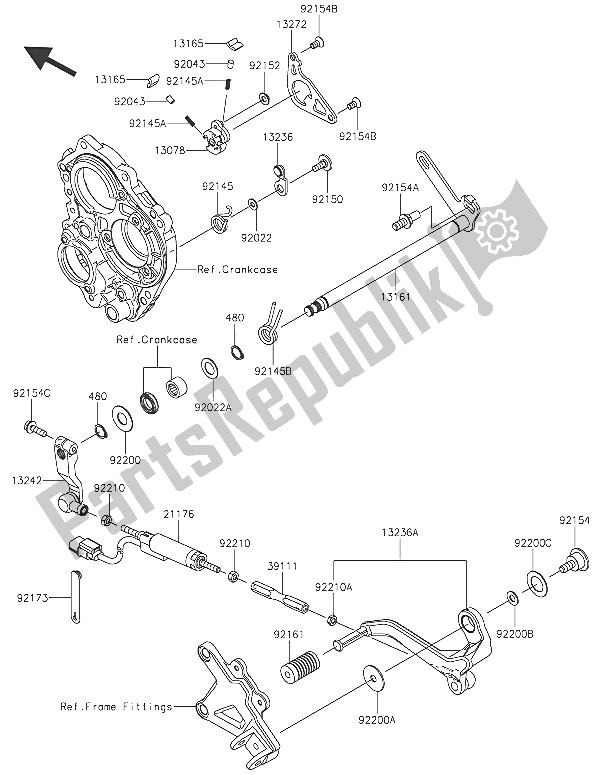 Todas las partes para Mecanismo De Cambio De Marcha de Kawasaki Ninja ZX 10R ABS 1000 2016