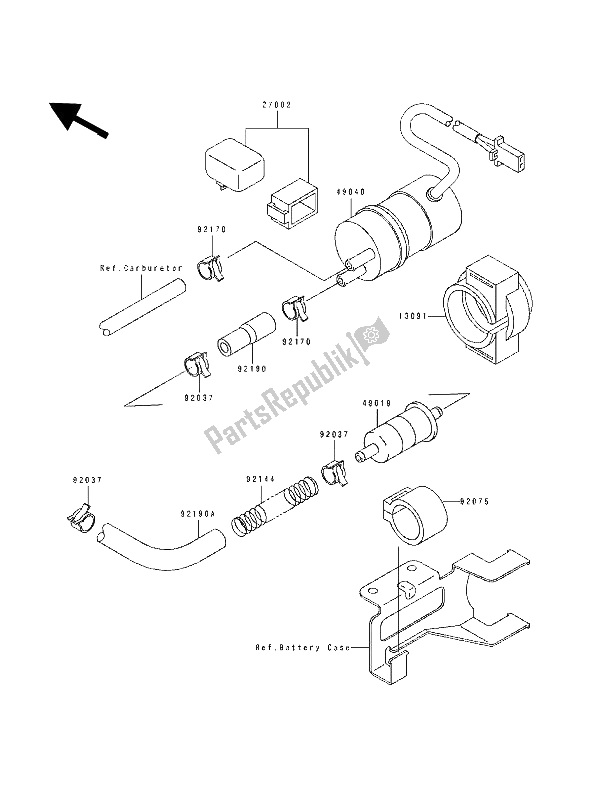 All parts for the Fuel Pump of the Kawasaki ZZ R 1100 1994