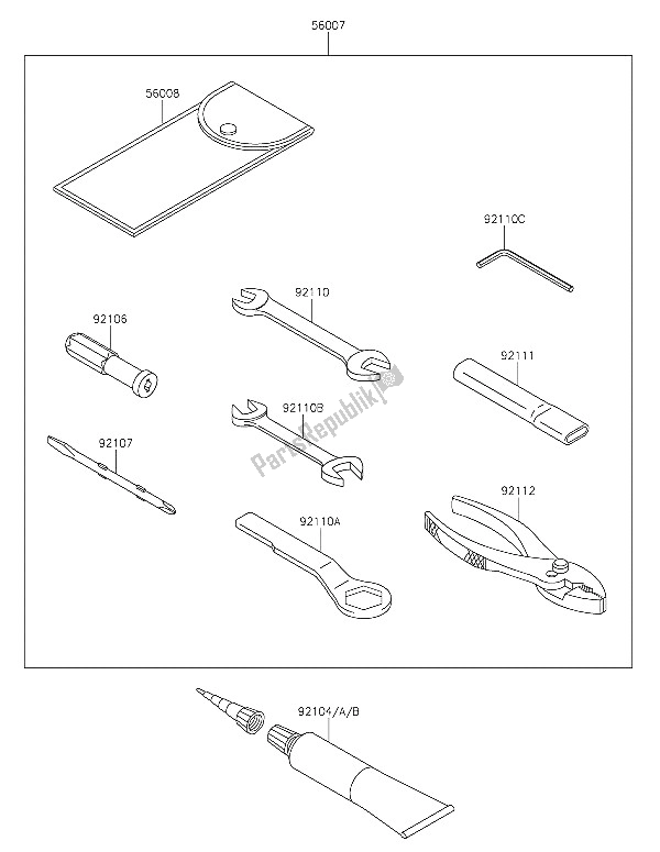 Tutte le parti per il Strumenti Proprietari del Kawasaki Versys 1000 2016