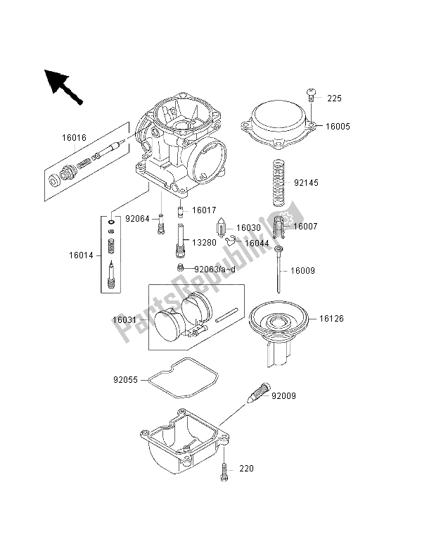 Tutte le parti per il Parti Del Carburatore del Kawasaki ZRX 1100 2000