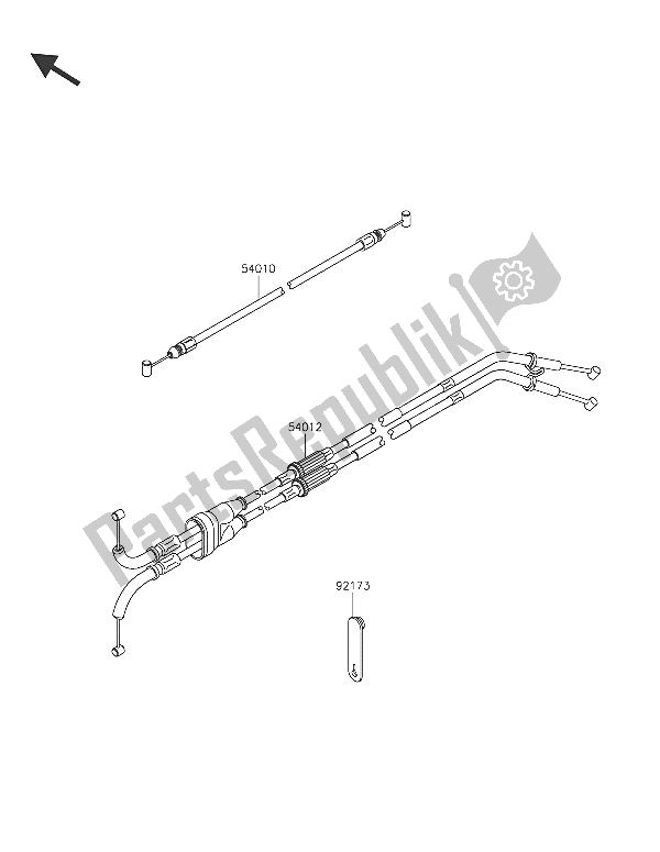 Tutte le parti per il Cavi del Kawasaki Ninja H2R 1000 2016