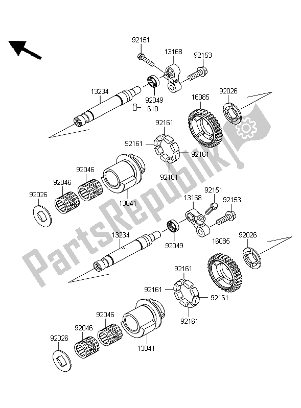 Tutte le parti per il Equilibratore del Kawasaki ZZR 1400 ABS 2011