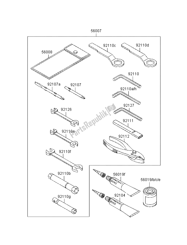 Toutes les pièces pour le Outils Propriétaires du Kawasaki ZXR 400 1997