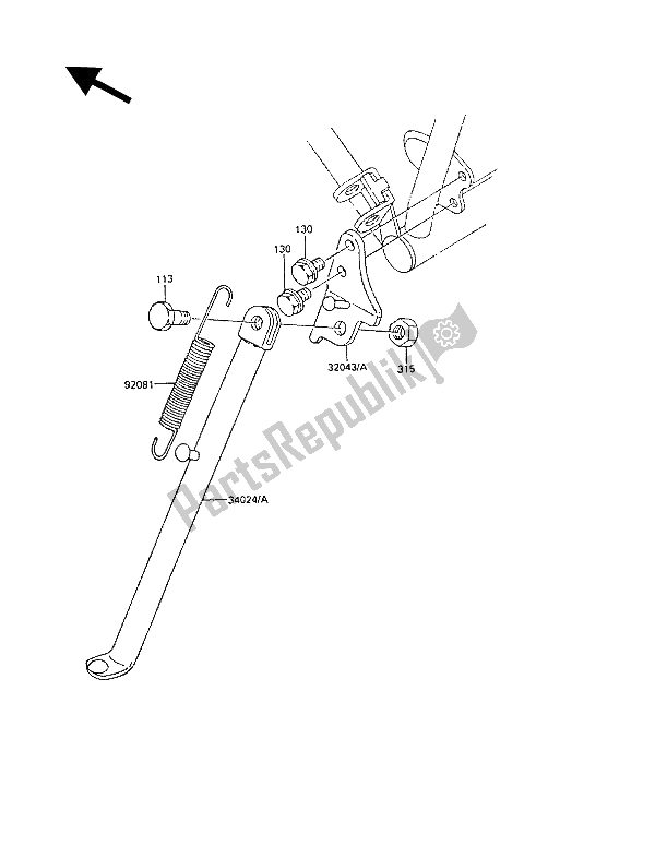 Todas las partes para Stand (s) de Kawasaki KX 60 1985