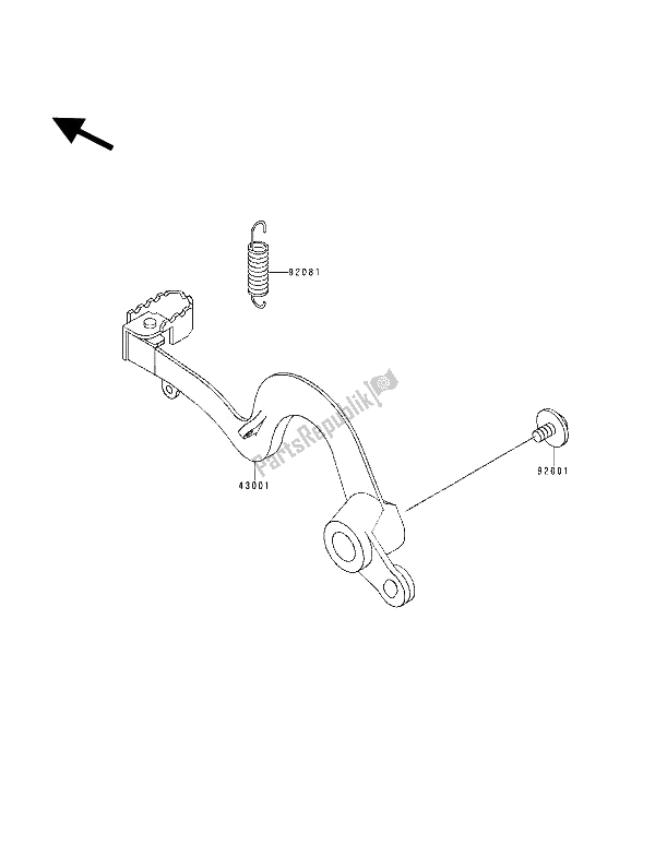Wszystkie części do Peda? Hamulca Kawasaki KX 125 1994