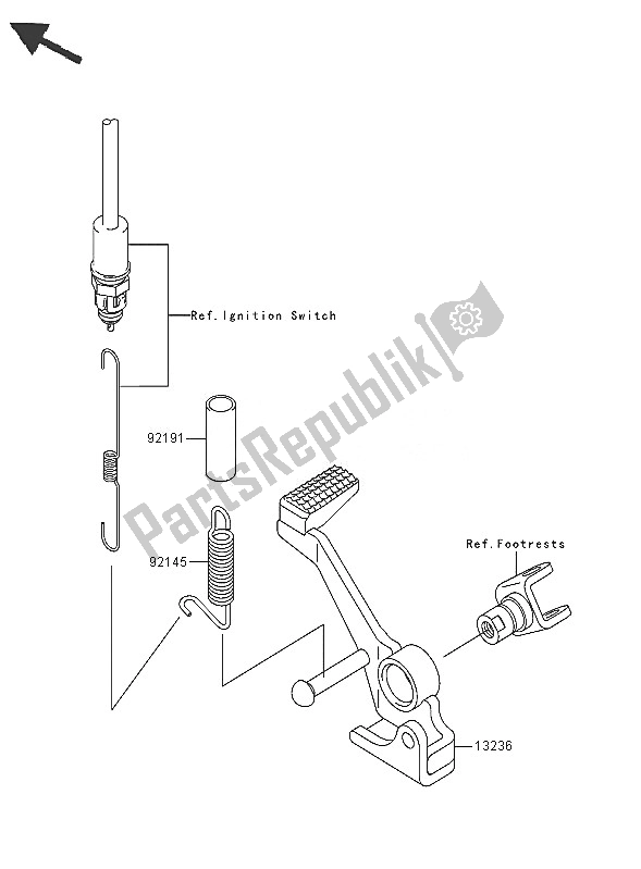 Todas las partes para Pedal De Freno de Kawasaki Z 750S 2005