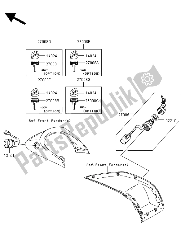 Tutte le parti per il Interruttore Di Accensione del Kawasaki KVF 750 4X4 2008