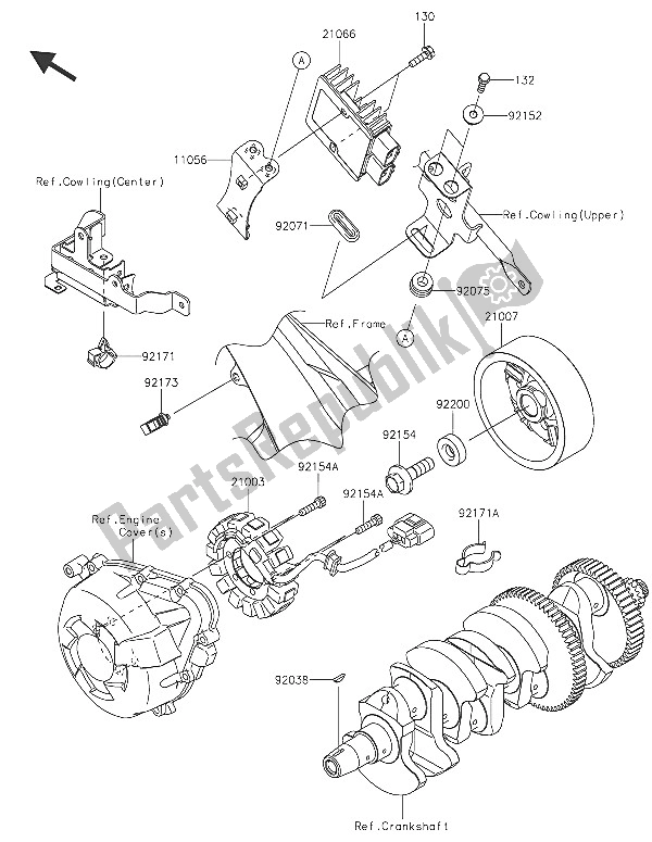 Tutte le parti per il Generatore del Kawasaki Versys 1000 2016