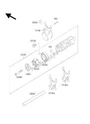 tambour de changement de vitesse et fourchette de changement de vitesse