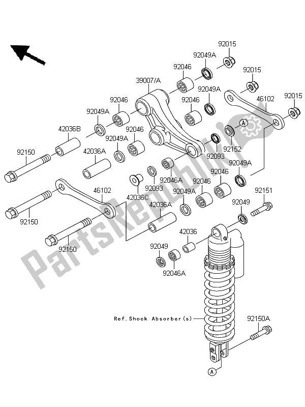 All parts for the Suspension of the Kawasaki KX 85 SW LW 2012