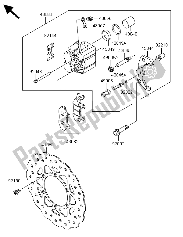 Toutes les pièces pour le Frein Avant du Kawasaki KLX 125 2013