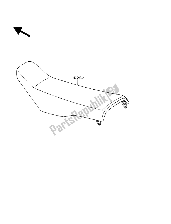 All parts for the Seat of the Kawasaki KX 100 1990