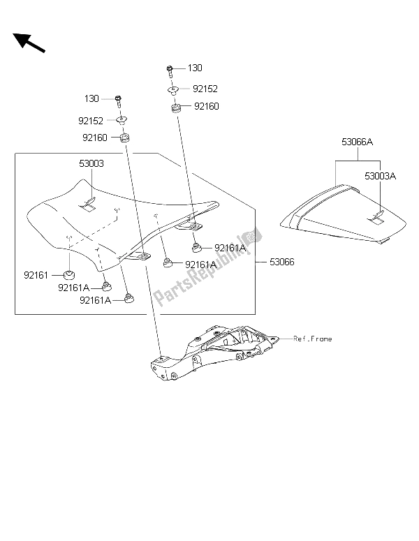 Todas las partes para Asiento de Kawasaki Ninja ZX 10R ABS 1000 2015