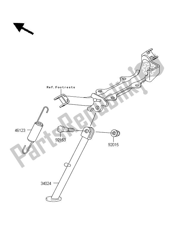 Tutte le parti per il In Piedi del Kawasaki KLX 110 2008