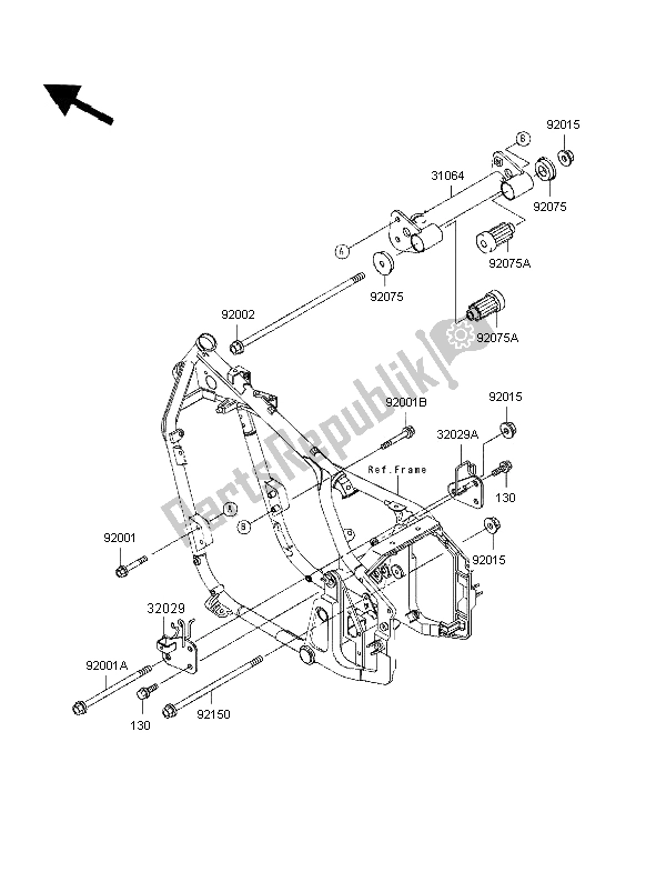 All parts for the Frame Fittings of the Kawasaki VN 800 1997
