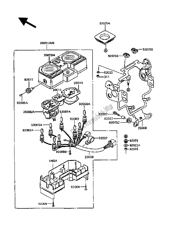 All parts for the Meter(s) of the Kawasaki KLR 600 1988