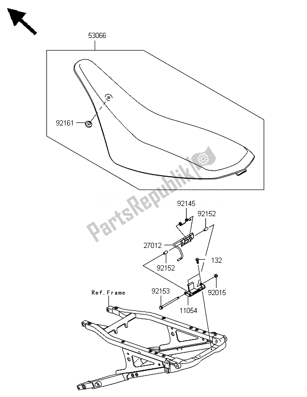 Toutes les pièces pour le Siège du Kawasaki KFX 450R 2014