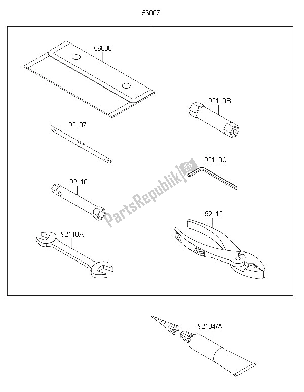 Toutes les pièces pour le Outils Propriétaires du Kawasaki KLX 125 2016