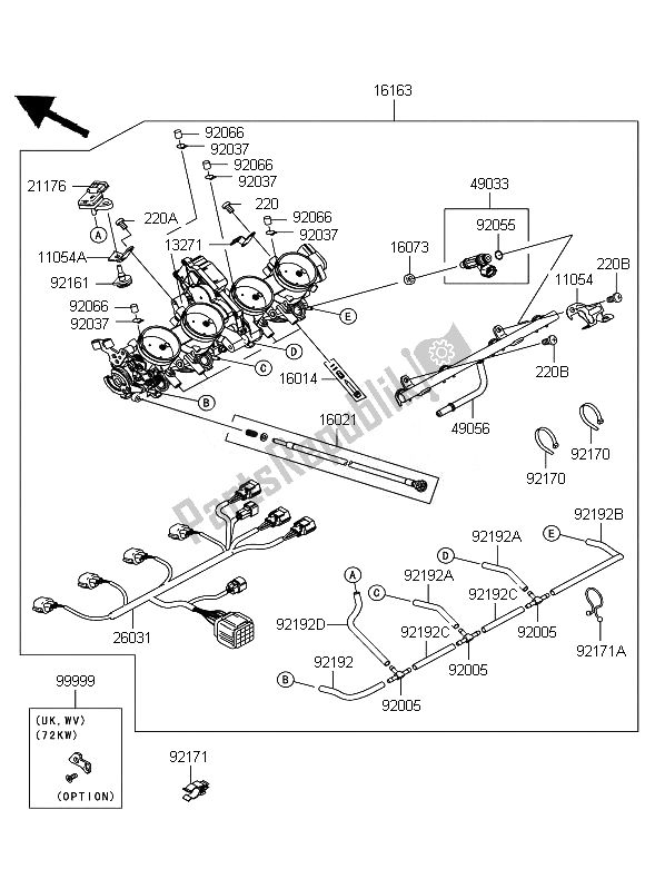 All parts for the Throttle of the Kawasaki ZZR 1400 ABS 2010