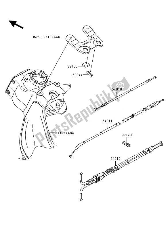 Tutte le parti per il Cavi del Kawasaki Ninja ZX 6R 600 2010