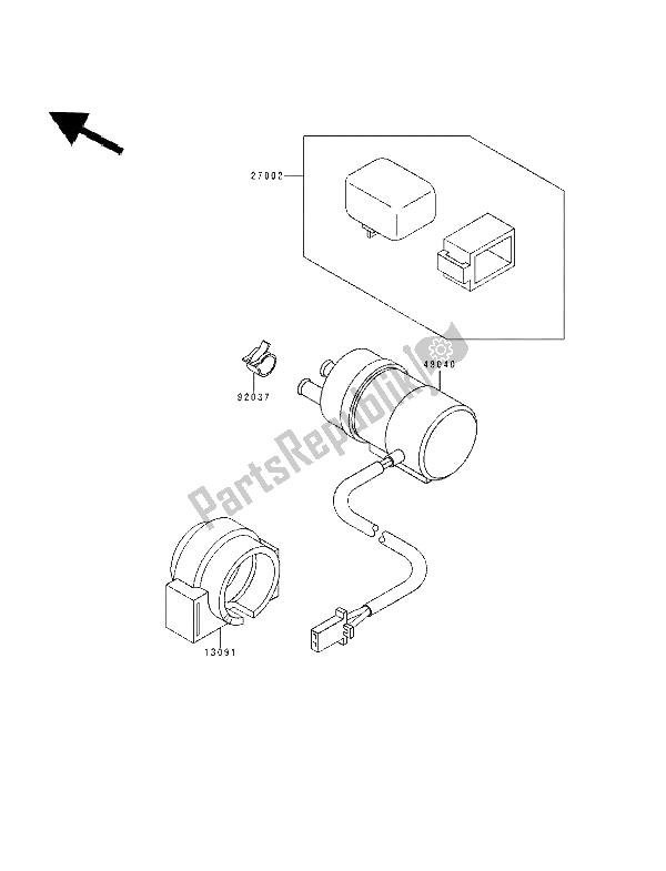 Tutte le parti per il Pompa Di Benzina del Kawasaki ZXR 400 1994