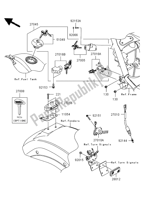 Todas las partes para Switch De Ignición de Kawasaki VN 900 Classic 2006