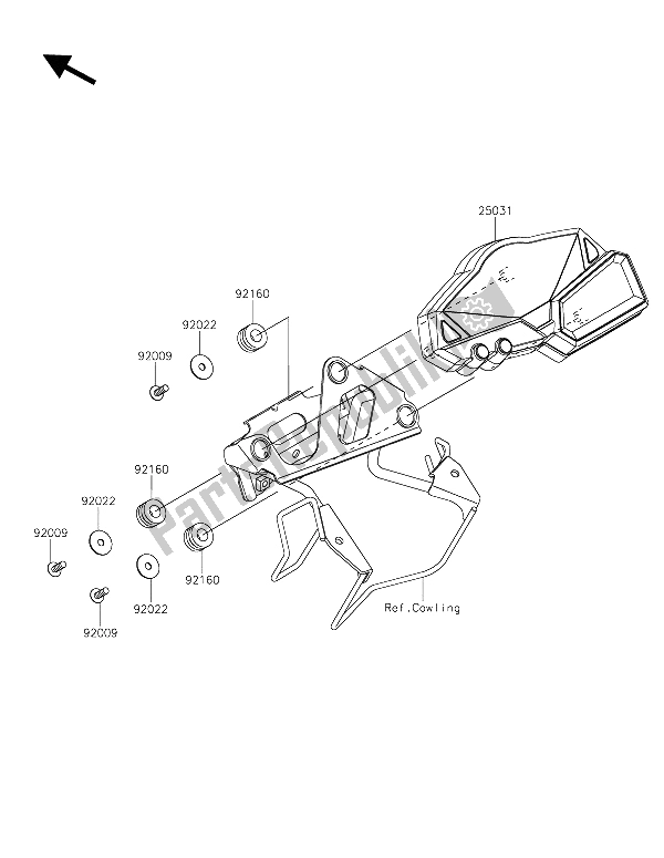 All parts for the Meter(s) of the Kawasaki Z 300 2015