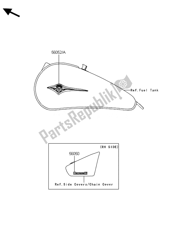 All parts for the Decals (black) of the Kawasaki VN 900 Classic 2014