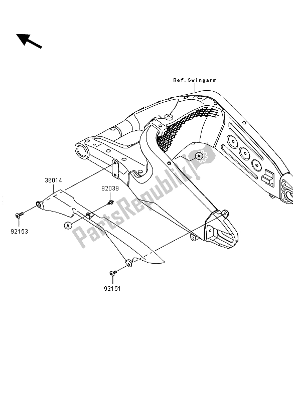 Toutes les pièces pour le Couvercle De Chaîne du Kawasaki Ninja ZX 6R 600 2009