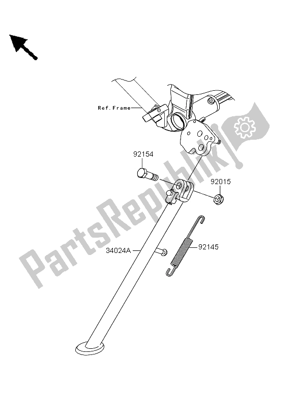 Alle onderdelen voor de Staan van de Kawasaki KLX 250 2011