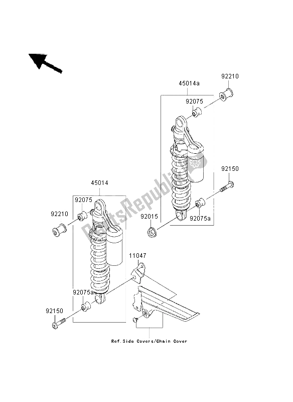 All parts for the Suspension & Shock Absorber of the Kawasaki ZRX 1200 2003