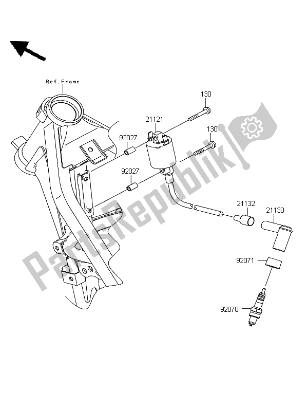 Tutte le parti per il Sistema Di Accensione del Kawasaki D Tracker 125 2012