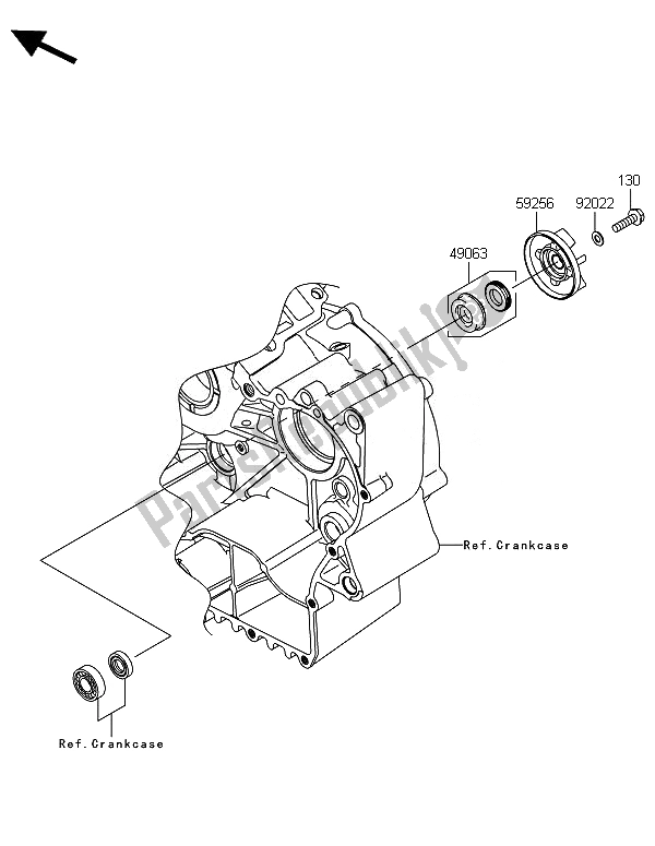 All parts for the Water Pump of the Kawasaki VN 900 Custom 2014