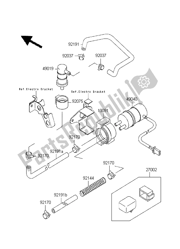 Todas as partes de Bomba De Combustivel do Kawasaki Ninja ZX 7R 750 1999