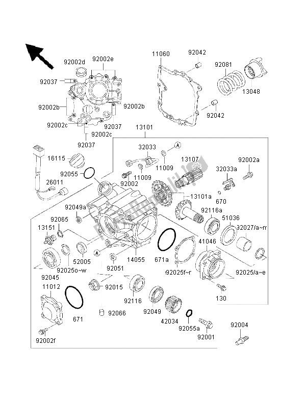 Toutes les pièces pour le Engrenage Conique Avant du Kawasaki 1000 GTR 2000