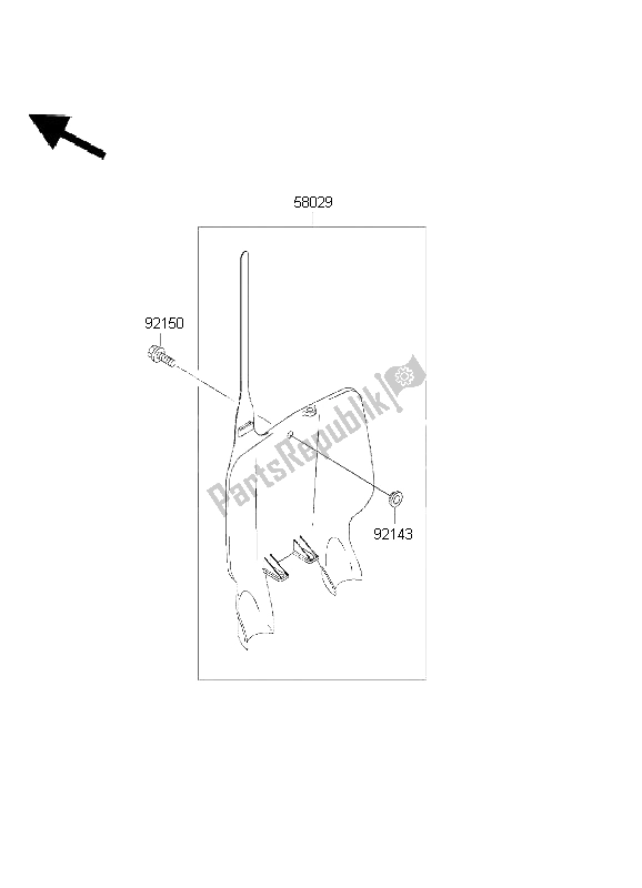 Tutte le parti per il Accessorio del Kawasaki KX 500 1999