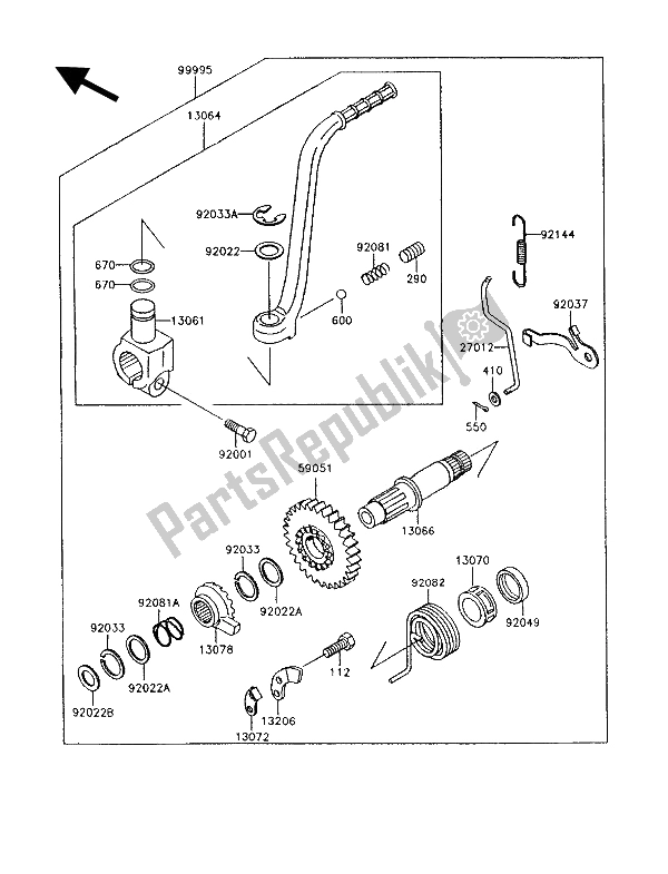 Tutte le parti per il Parti Opzionali del Kawasaki KLR 600 1991