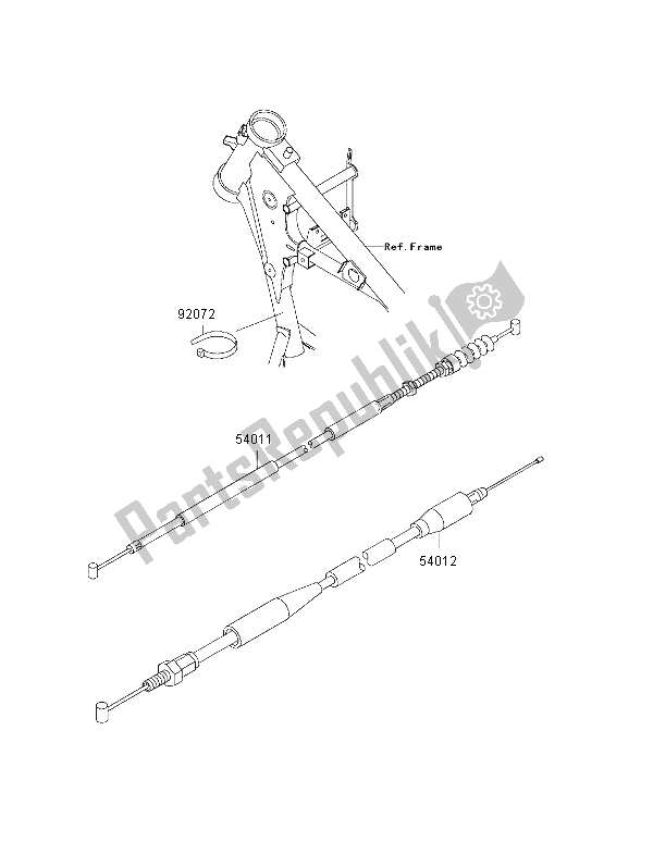 Toutes les pièces pour le Câbles du Kawasaki KX 65 2000