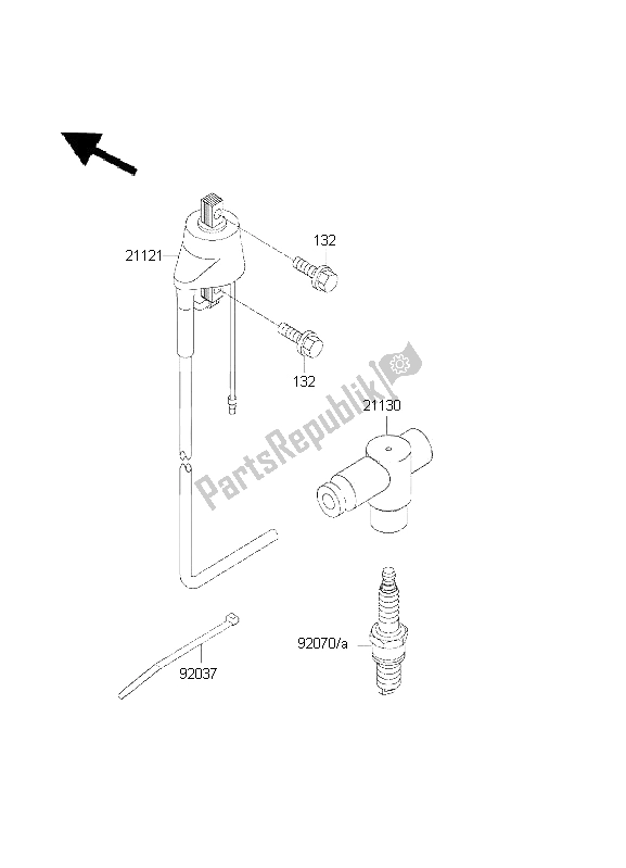 Tutte le parti per il Sistema Di Accensione del Kawasaki KDX 200 2001