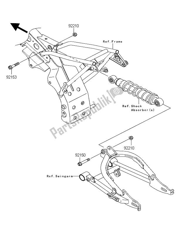 All parts for the Suspension of the Kawasaki KLX 110 2009