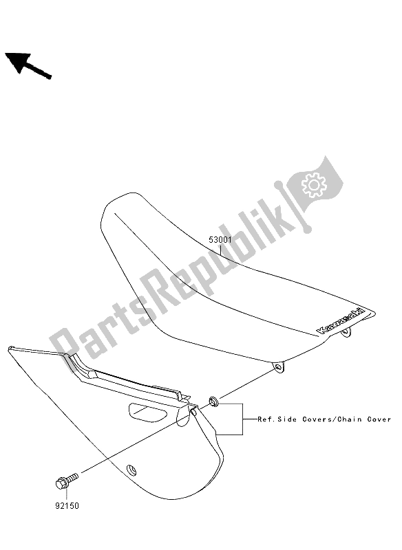 Wszystkie części do Siedzenie Kawasaki KLX 110 2003